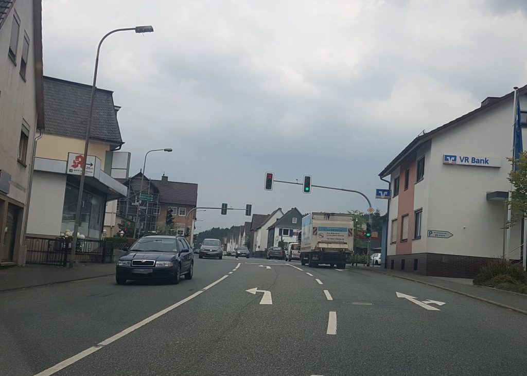Straße und Ampel