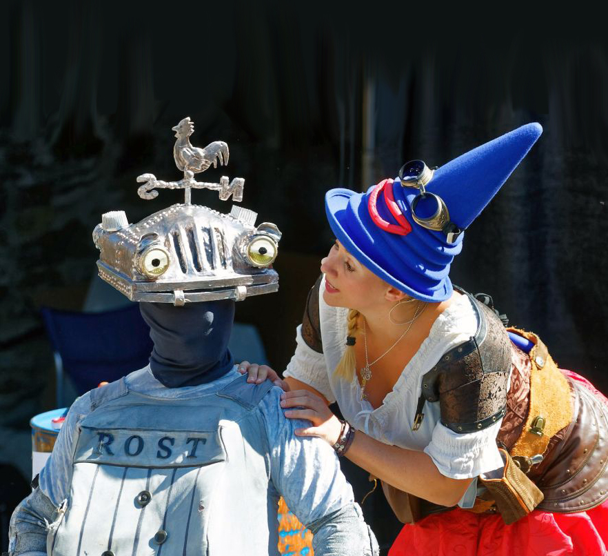 Ritter Rost und Burgfräulein Bö - als verkleidete Schauspieler.