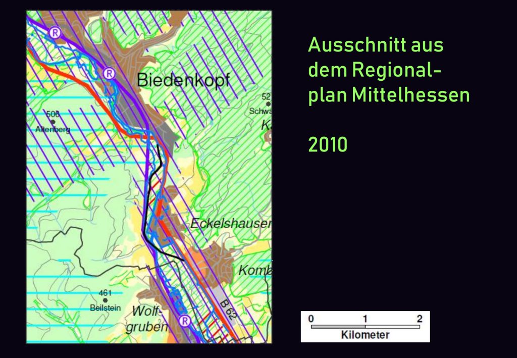 Landkarte mit eingezeichneter Umgehung