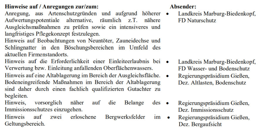 Ein Textelement zum Thema Artenschutz