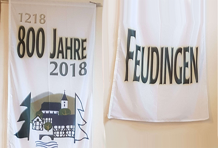 Flagge mit Festlogo von Feudingen