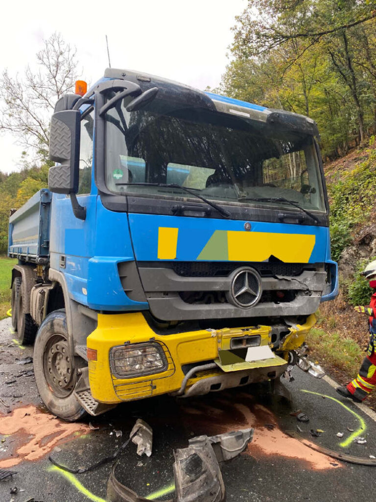 Verunfallter Lkw.