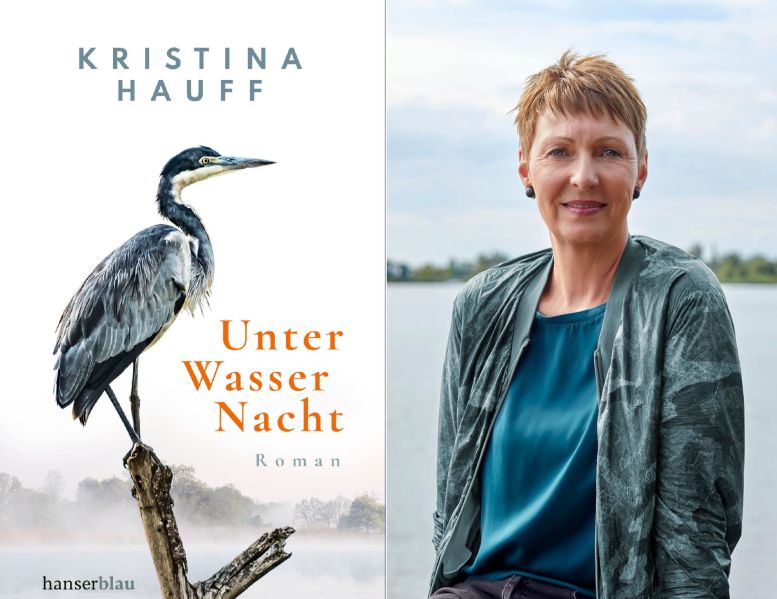 Buchcover und rechts ein Porträt der Autorin