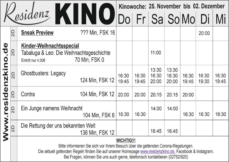 Das aktuelle Kinoprogramm