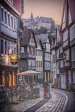 GEmälde vom Marburger Steinweg
